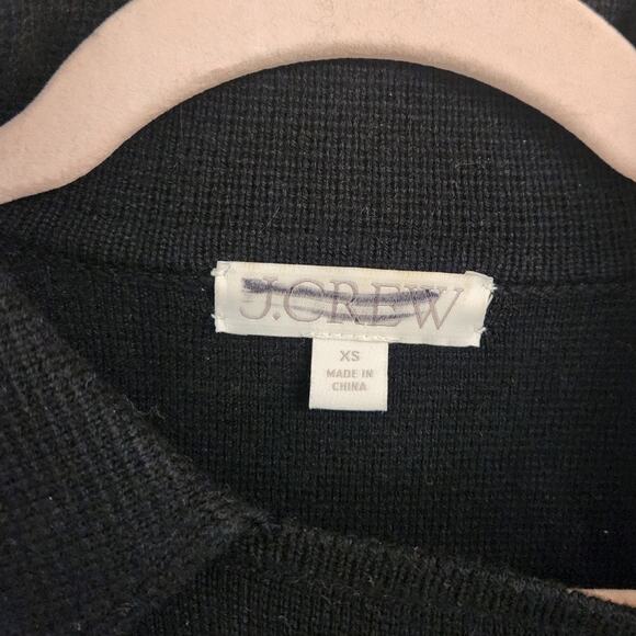 NWOT J. Crew Warwick Sweater Blazer Gold Button Detail Black XS - Picture 9 of 11
